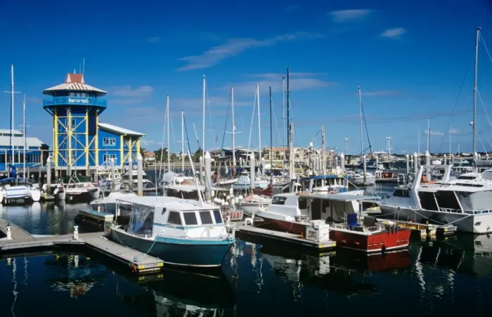 Framed Print : Small boats in a harbour Framed Print : Small boats in a harbour