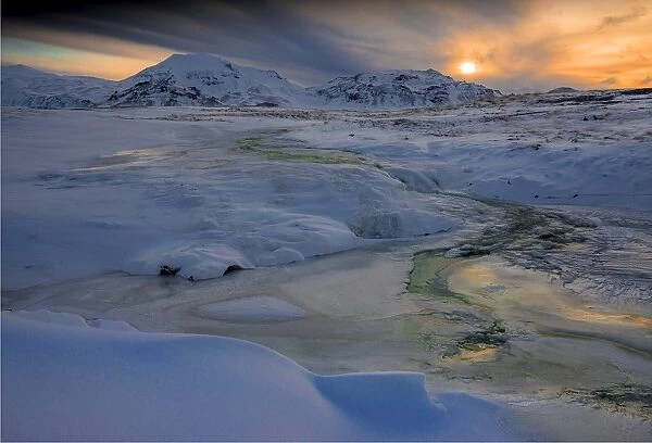 Snaefellsnesvegur in winter, north west Iceland