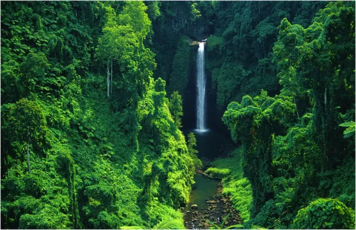 Framed Print : Sopuaga waterfall, The Island of Upolu, Western Samoa Framed Print : Sopuaga waterfall, The Island of Upolu, Western Samoa