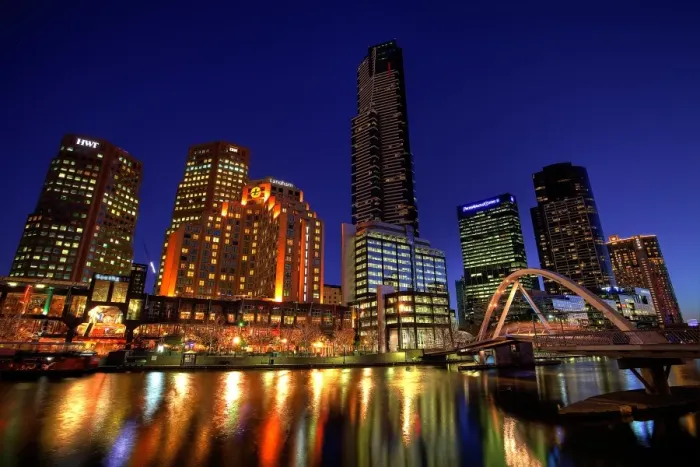 Framed Print : Southbank skyline at dusk
