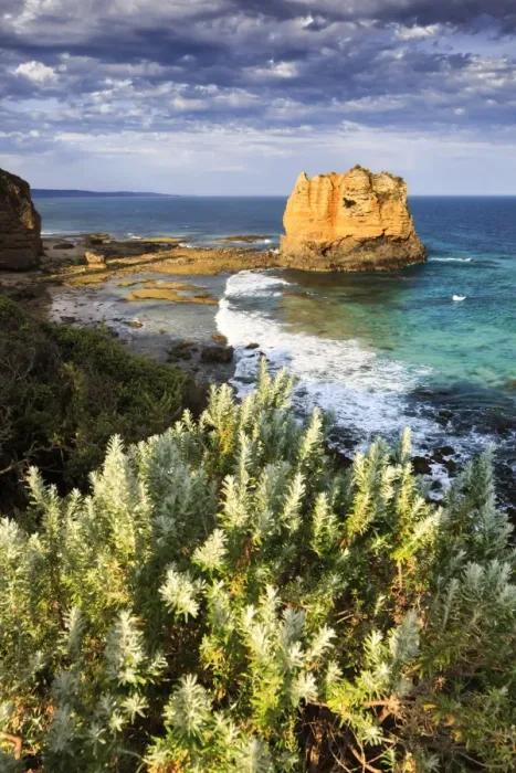 Framed Print : Spectacular rocks formation in the Ocean at Aireys inlet, Great Ocean Road, Victoria, Australia