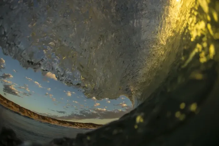 Framed Print : Spit gold. Beautiful after noon in the water