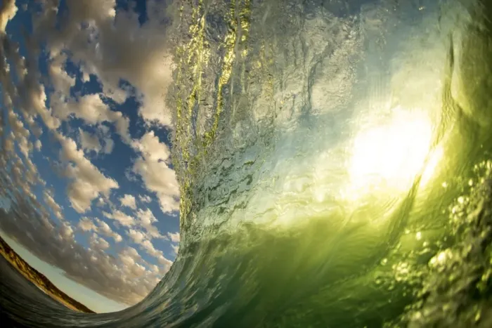 Framed Print : Spit gold. Beautiful after noon in the water
