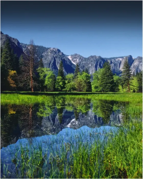 Framed Print : Spring-time in the Yosemite National Park, California, Western United States of America