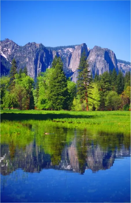 Framed Print : Spring-time in the Yosemite National Park, California, southern United States of America