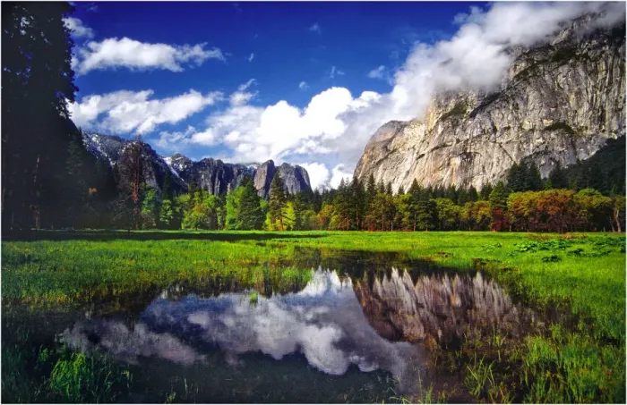 Framed Print : Spring-time in the Yosemite National Park, California, southern United States of America Framed Print : Spring-time in the Yosemite National Park, California, southern United States of America