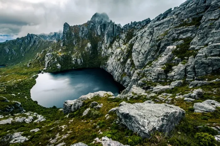 Framed Print : Square Lake in Western Arthurs, Southwest Tasmania Framed Print : Square Lake in Western Arthurs, Southwest Tasmania