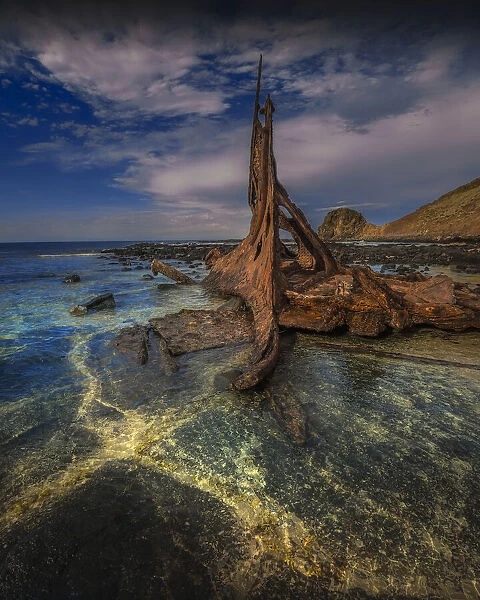 The SS. Speke shipwreck remains at Kitty Miller bay, Phillip Island, Bass coast, Victoria, Australia