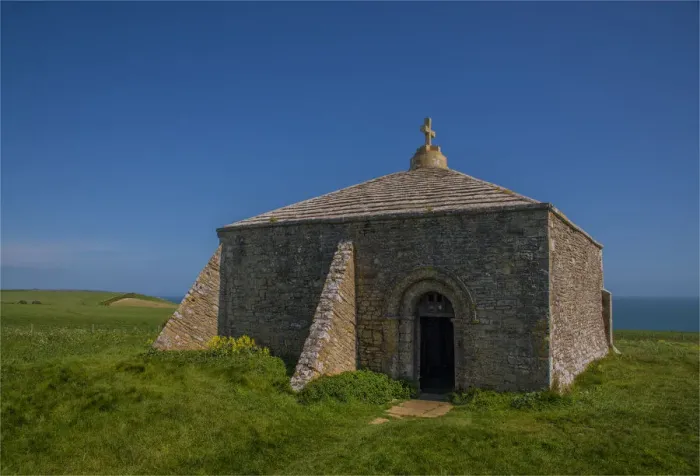 Framed Print : St. Aldhelms chapel, Jurassic coastline of Dorset, England, United Kingdom Framed Print : St. Aldhelms chapel, Jurassic coastline of Dorset, England, United Kingdom