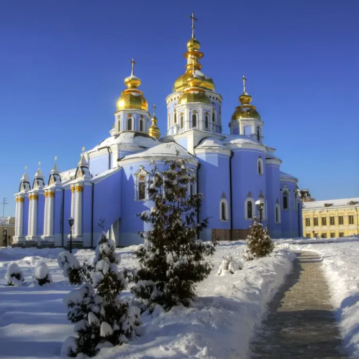 Framed Print : St Sophia Cathedral covered in snow Framed Print : St Sophia Cathedral covered in snow