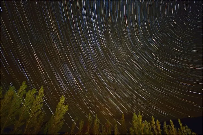 Framed Print : Star-trails at Wanaka, South Island, New Zealand