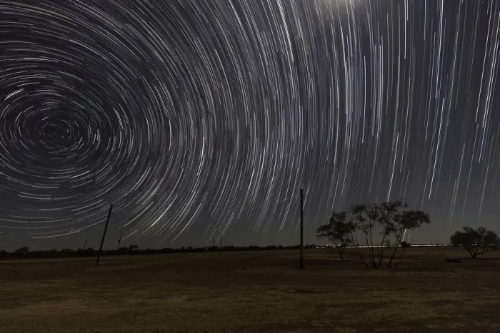 Framed Print : Stars. Star trails in Winton