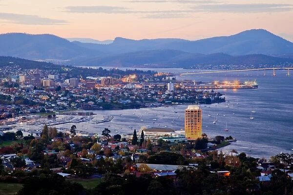 Stargazing. Hobart capital of Tasmania. Australia