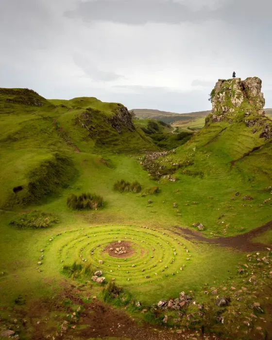 Framed Print : Stone Circle of Fairy Glen, isle of Skye