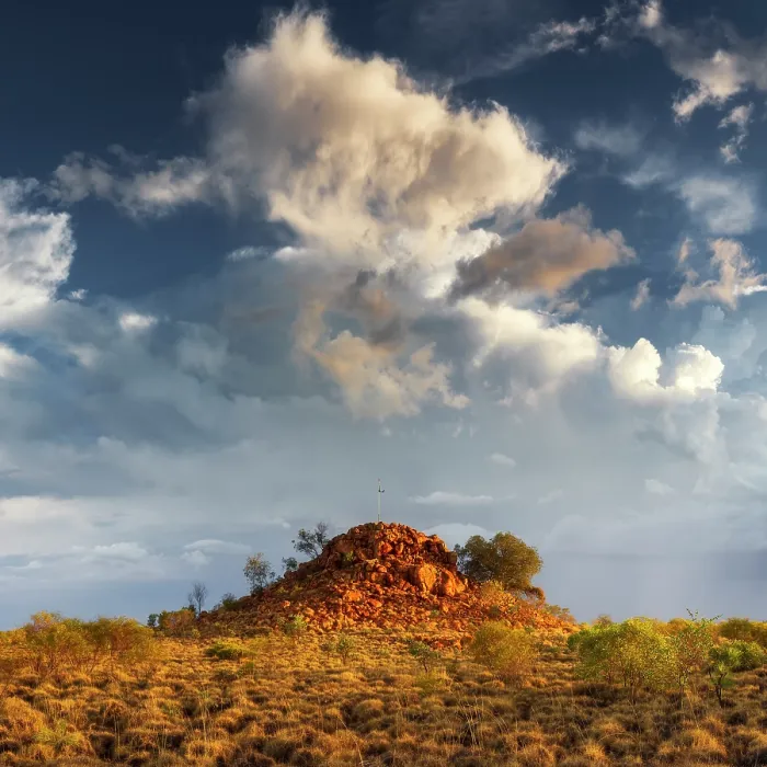 Framed Print : Storm Building over Rocky Hill, Yandeyarra, Western Australia Framed Print : Storm Building over Rocky Hill, Yandeyarra, Western Australia