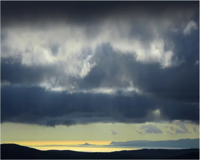 Framed Print : Storm on the coast of Flinders Island, part of the Furneaux group, eastern Bass Strait, Tasmania
