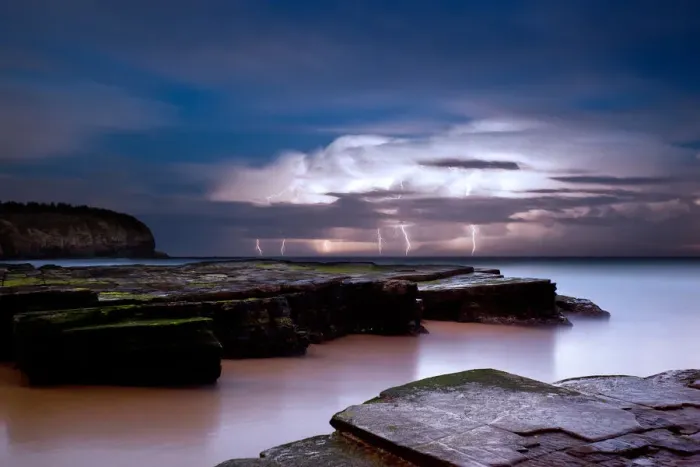 Framed Print : Storm over sea