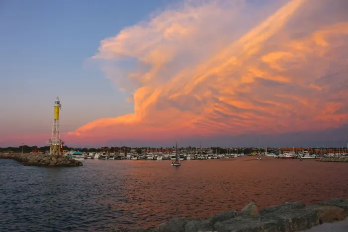 Framed Print : Before the storm was taken at Hillarys Boat Harbour in Perth