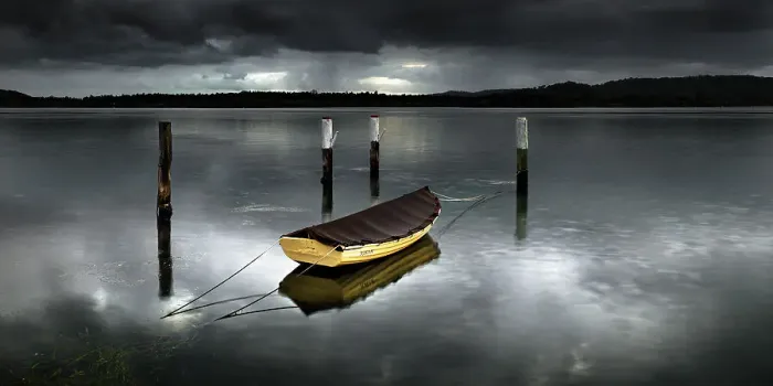 Framed Print : Jonah. Stormy skies on Brisbane Water at Woy Woy