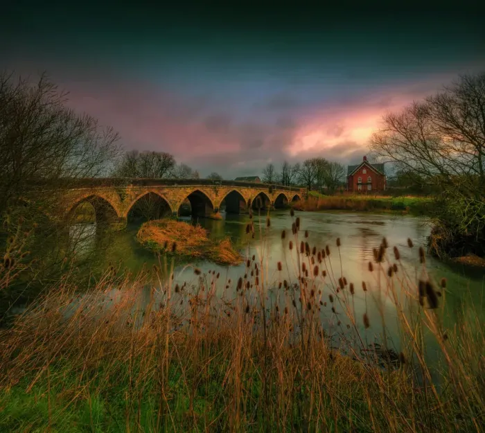 Framed Print : Stour river on a spring morning, Dorset, England, UK