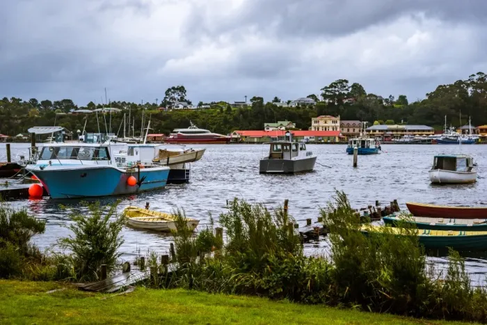 Framed Print : Strahan at Tasmanian West Coast Framed Print : Strahan at Tasmanian West Coast