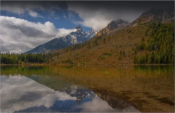 String lake during the Autumn season, a lovely small lake in the Grand Teton National Park, Wyoming, USA