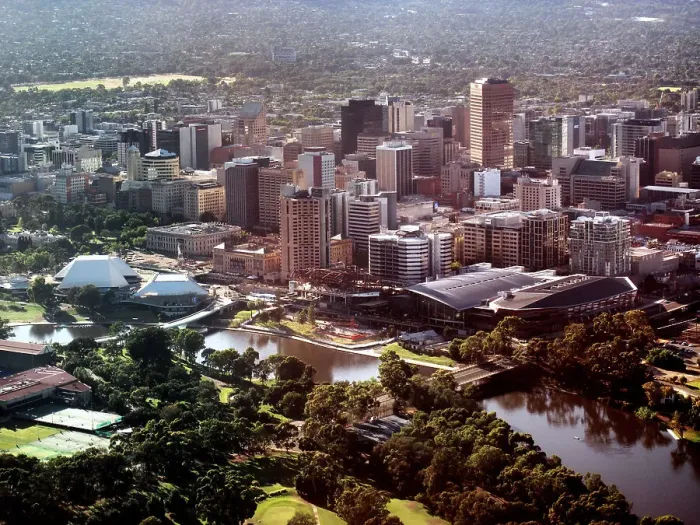 Framed Print : Stunning Aerial View of Adelaide, Australia