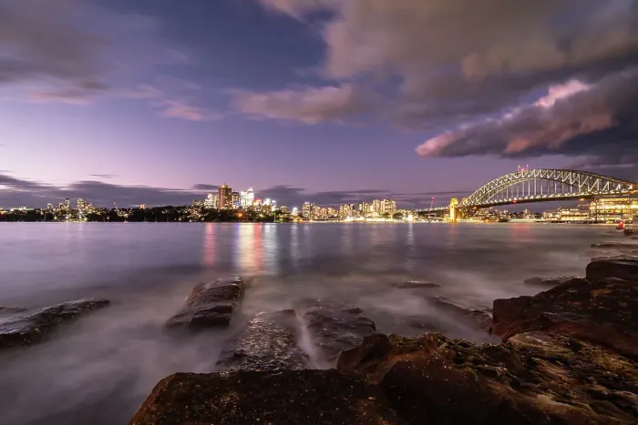 Framed Print : Stunning Sydney at sunset in Australia