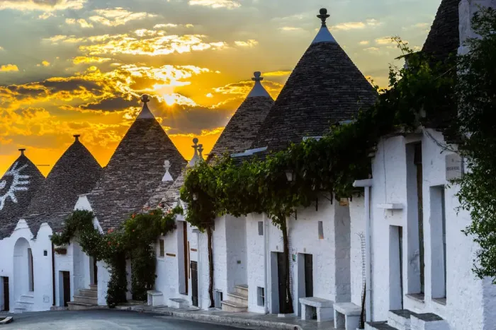 Framed Print : The sunrise at Alberobello