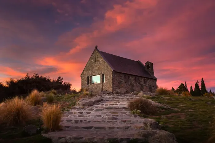 Framed Print : Before sunrise at Church of the Good Shepherd