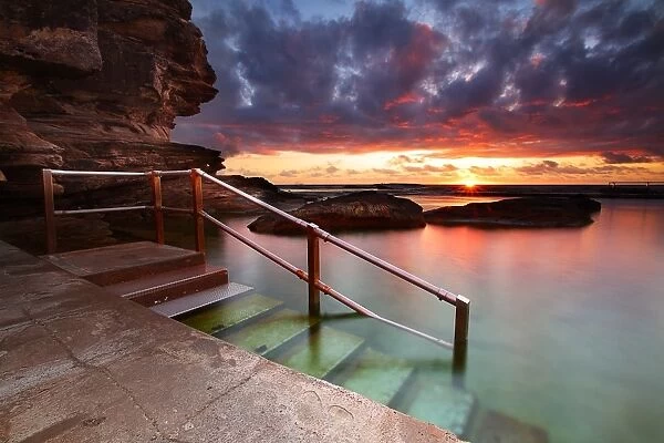 Sunrise at Curl Curl pool, Sydney, Australia