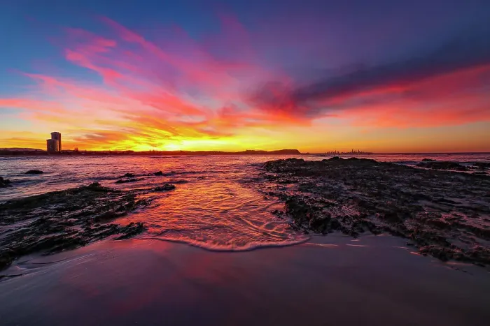 Framed Print : Sunrise at Currumbin