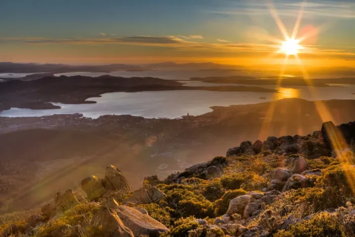 Framed Print : Sunrise over Hobart, Tasmania Framed Print : Sunrise over Hobart, Tasmania