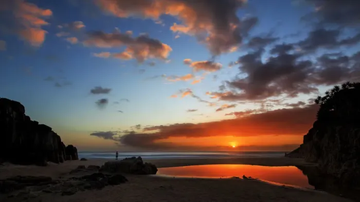 Framed Print : Sunrise at Little Bay
