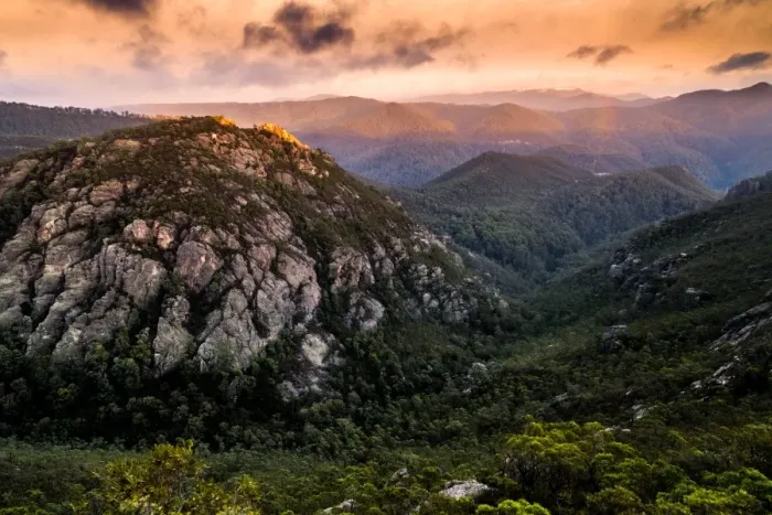 Framed Print : Sunrise ove Mount Roland Regional Reserve