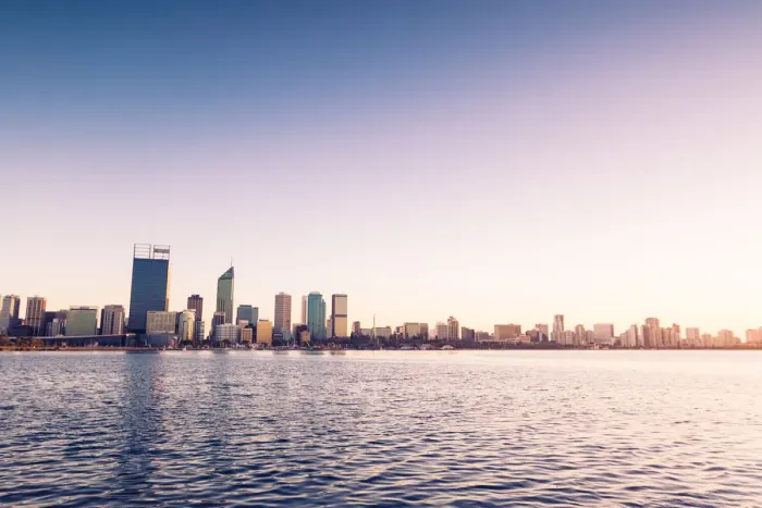 Framed Print : Sunrise over Perth