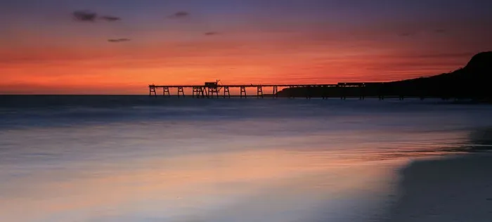 Framed Print : Sunrise pier