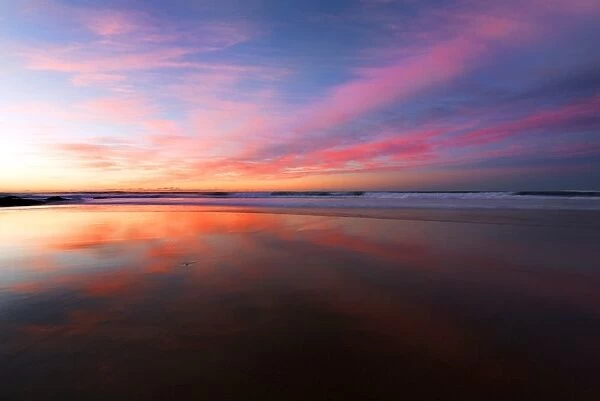 sunrise reflection at beach