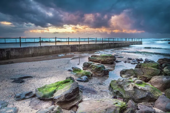 Framed Print : Sunrise over the rock pool Framed Print : Sunrise over the rock pool
