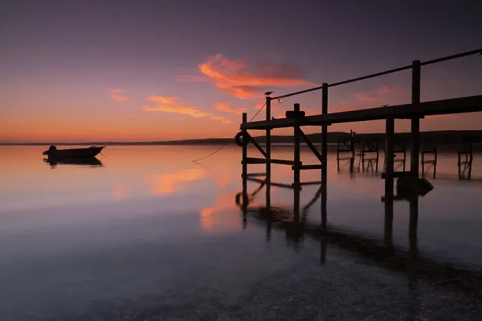 Framed Print : Sunrise and silhouettes
