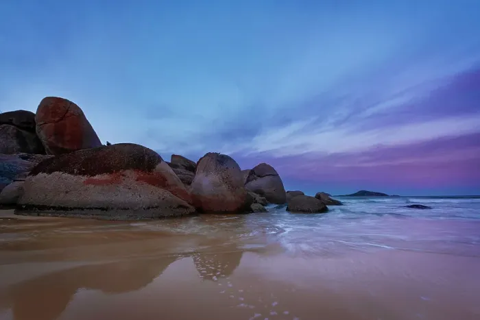 Framed Print : Sunrise at squeaky beach, wilsons Promontory Framed Print : Sunrise at squeaky beach, wilsons Promontory