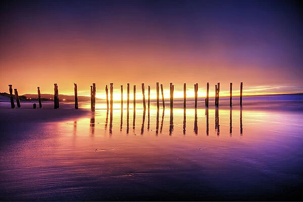 Sunrise a St Clair Beach, Dunedin, New Zealand