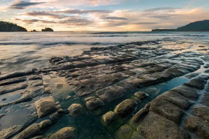 Framed Print : Sunrise at Tessellated Pavement, Tasmania Framed Print : Sunrise at Tessellated Pavement, Tasmania