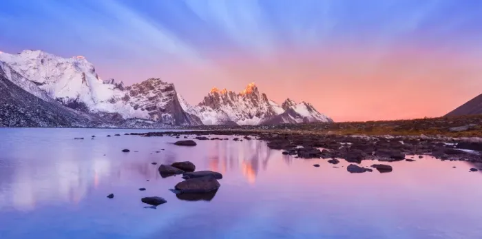 Framed Print : Sunrise at tombstone mountain Canada