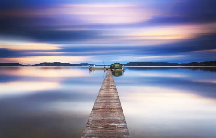 Framed Print : Pier. sunrise at Woy Woy on the Central Coast 1 hour north of Sydney