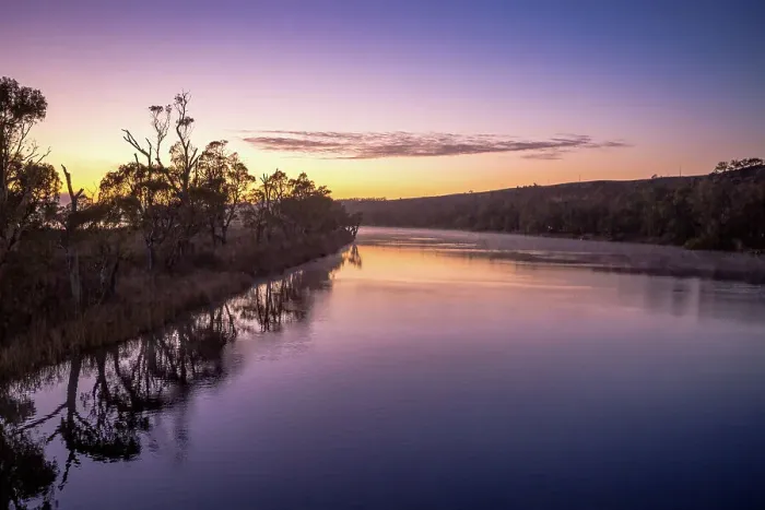 Framed Print : Sunrise at Younghusband, Lower Murray River, South Australia Framed Print : Sunrise at Younghusband, Lower Murray River, South Australia
