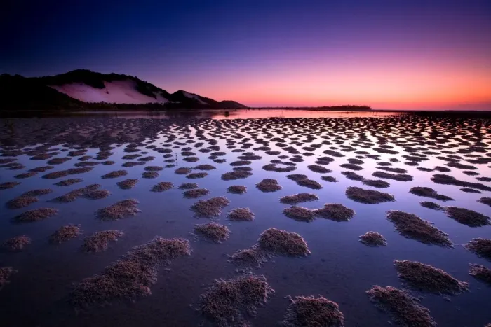 Framed Print : Sunset over beach