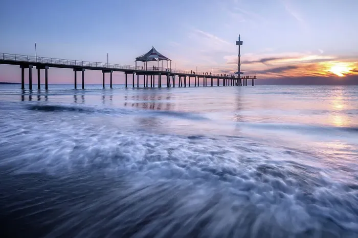Framed Print : Sunset at Brighton jetty, Adelaide, South Australia