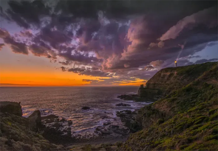 Framed Print : Sunset at Cape Schanck, Victoria, Australia Framed Print : Sunset at Cape Schanck, Victoria, Australia