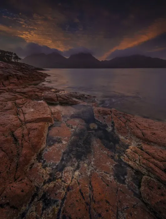 Framed Print : Sunset colours in the Freycinet National Park, East coast of Tasmania Framed Print : Sunset colours in the Freycinet National Park, East coast of Tasmania